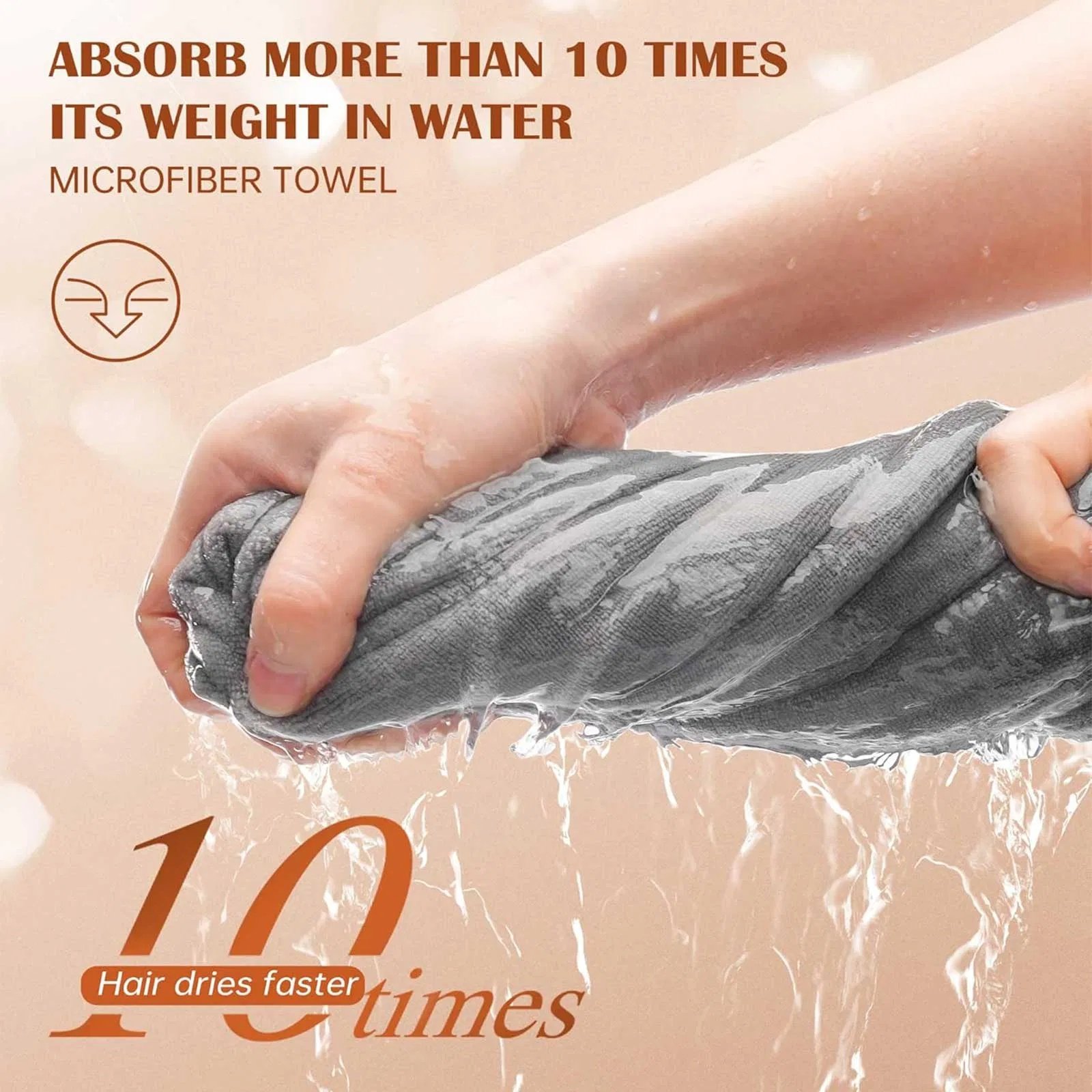 Volumette Microfiber Hair Towel Wraps (3-Pack) - Image 2