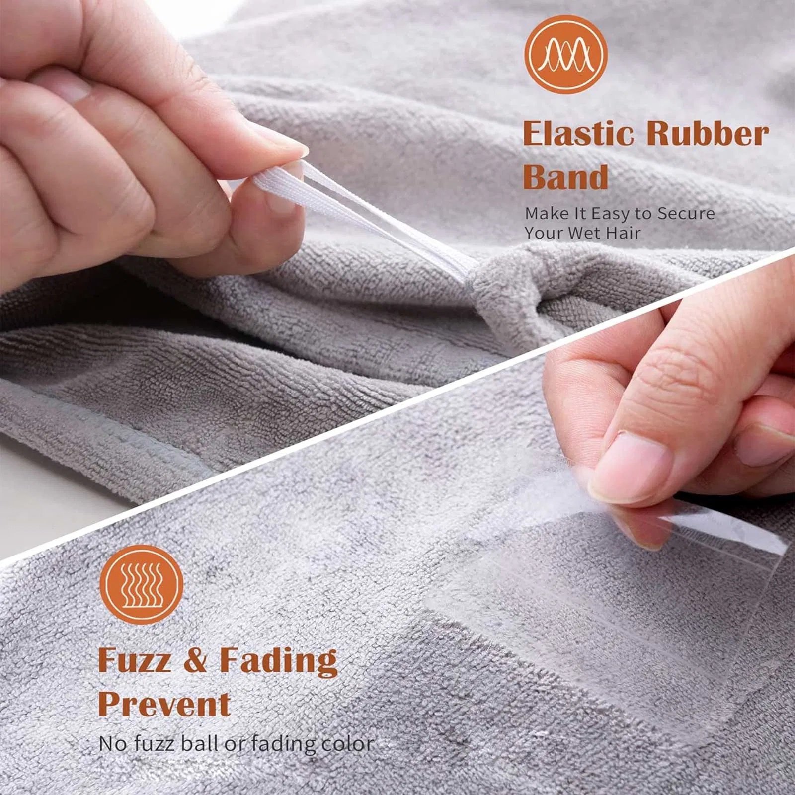 Volumette Microfiber Hair Towel Wraps (3-Pack) - Image 5